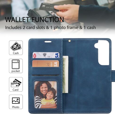 QLTYPRI Case for Samsung Galaxy S25 Ultra, 2 in 1 Detachable Wallet Case PU Leather with Card Slots KickstandWrist StrapMagnetic Closure Shockproof Flip Cover for Samsung S25 Ultra - Blue in Kuwait