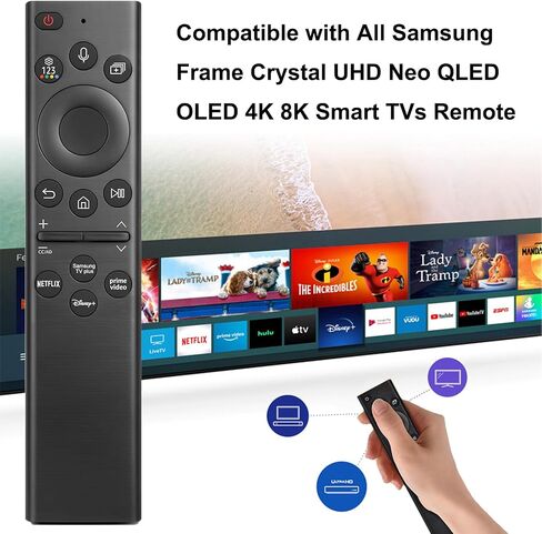 Replacement Voice Universal Remote Control for Samsung Smart TVs,for Samsung Smart TV Models 2018-2024 UHD QLED The Frame QLED 4K 8K Crystal Smart TVs(NO Solar) in Kuwait