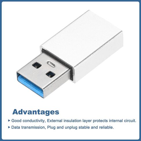 MECCANIXITY 2 Pcs USB Male to Female Adapter, USB 3.0 Coupler Male to Female Connector Converter for Phone Laptop Car Black in Kuwait