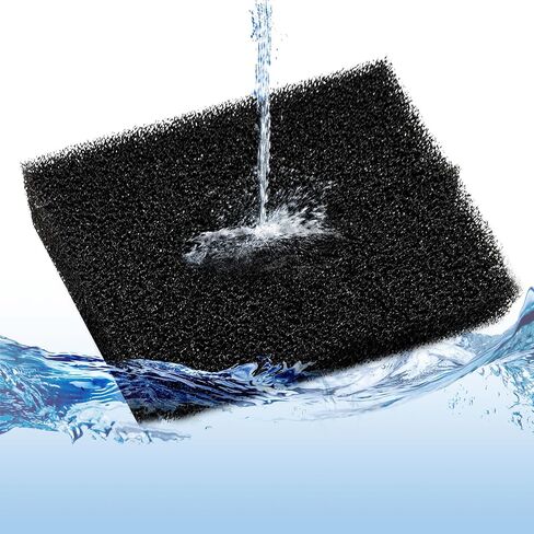 EKIND Filter Sponge Aquarium Filter Media, Super Filter Effect, Fish Tank Aquarium White Filter Sponge Pad, Fits Most Fish Tanks for Water Cleaning (5.9 in x5.9 in) in Saudi Arabia