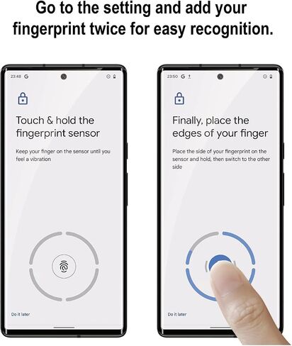 [بصمات الأصابع متوافقة] 2 حزمة 3D الزجاج المقسّن لـ Google Pixel 6 Pro Screen Protector + 2 Pack Camera Lens Protector ، [Fighrint Unlock] [anti-scratch] [اعمل مع CASE] in Kuwait