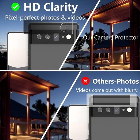 [بصمات الأصابع متوافقة] 2 حزمة 3D الزجاج المقسّن لـ Google Pixel 6 Pro Screen Protector + 2 Pack Camera Lens Protector ، [Fighrint Unlock] [anti-scratch] [اعمل مع CASE] in Kuwait