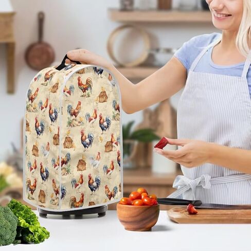 Mumeson Vinatge Rooster Blender Cover Dust Proof Polyester Blender Cover Protection Blender Dust Cover Home Kitchen Appliance Cover Decoration in Saudi Arabia
