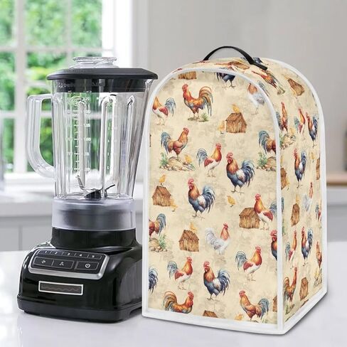 Mumeson Vinatge Rooster Blender Cover Dust Proof Polyester Blender Cover Protection Blender Dust Cover Home Kitchen Appliance Cover Decoration in Saudi Arabia