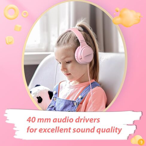 INFURTURE CH3 Kids USB C Headphones for School,Type C Kids Headphones,Wired Boys Girls Headphones with Safe Limiter 94dB,HD Stereo Sound,On/Over Ear Headphones for/Tablet/School/Travel(Green) in Saudi Arabia