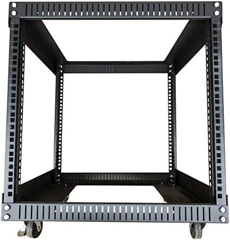 Server Rack 4U Standing Open Frame Rack with 4 Wheels 4 Posts 19Inch Server Equipment Rack Heavy Duty Cold Rolled Steel for Network Servers & AV Gear (4U) in Kuwait