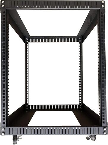 Server Rack 4U Standing Open Frame Rack with 4 Wheels 4 Posts 19Inch Server Equipment Rack Heavy Duty Cold Rolled Steel for Network Servers & AV Gear (4U) in Kuwait