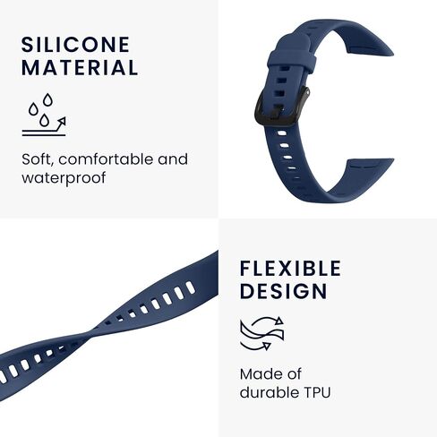مجموعة حزام Kwmobile متوافقة مع Huawei 21mm Band 7 / Band 6 / Band 6 Pro Straps - 6x TPU Silicone Wristband - Multicolor in Saudi Arabia