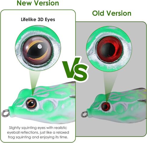 Frog Topwater Lure – Hollow Body Soft Fishing Frog, Floating Weedless Design with Lifelike Action for Freshwater & Heavy Cover Areas – Ideal for Bass, Trout, Pike & Snakehead in Kuwait