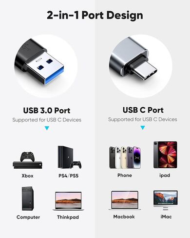Memory Card Reader, 4in1 USB 3.0 and USB-C to SD Micro SD MS CF Card Reader Adapter, 4 Cards Simultaneously Read and Write, Compatible with iPhone 15 Series, MacBook Pro/Air 2023, and More in Saudi Arabia