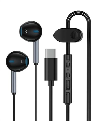 Samsung Galaxy Earbuds Wired, Android USB C Wired Headphones with Microphone for Samsung Galaxy S24 S23 S22 S21 Ultra, Apple Earbuds Wired USBC Headphones for iPhone 16 15 Pro Max, iPad Pro Air Mini in Saudi Arabia