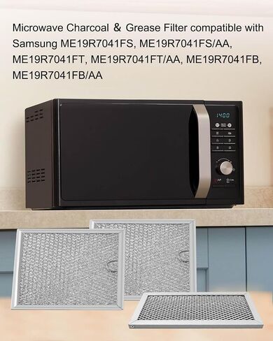 Microwave Charcoal and Grease Filter Fit for Samsung ME19R7041FS, ME19R7041FS/AA, ME19R7041FT, ME19R7041FT/AA, ME19R7041FB, ME19R7041FB/AA in Saudi Arabia