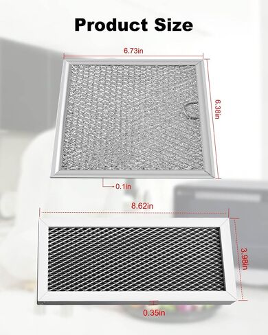 Microwave Charcoal and Grease Filter Fit for Samsung ME19R7041FS, ME19R7041FS/AA, ME19R7041FT, ME19R7041FT/AA, ME19R7041FB, ME19R7041FB/AA in Saudi Arabia