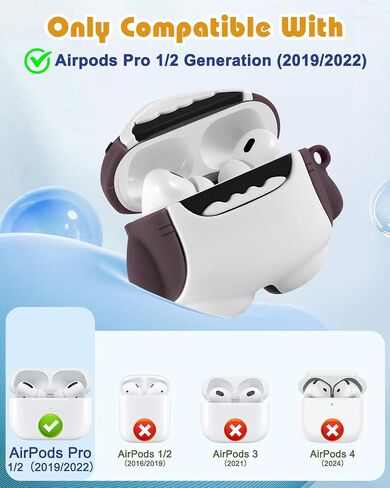 Boaretiu for Airpods 4th 2024 Case Cute Cartoon Kawaii - with Keychain Funny Design Cover Shell for Girls Teens Women Cases for Air Pods 4th, Fish in Saudi Arabia