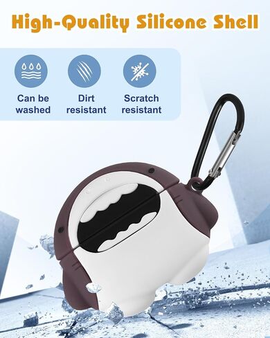 Boaretiu for Airpods 4th 2024 Case Cute Cartoon Kawaii - with Keychain Funny Design Cover Shell for Girls Teens Women Cases for Air Pods 4th, Fish in Saudi Arabia