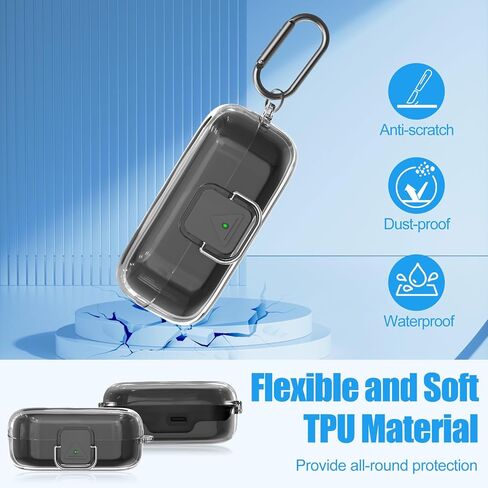 [with Safety Lock] for Sony WF-C510 Case Cover, Clear Soft TPU Protective Earbuds Case with Carabiner & Cleaner Kit Accessories Set(Clear) in Kuwait