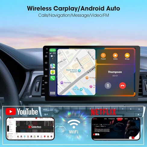 Haudio 10.1 Inch Cars Radio with Apple Carplay and Android Auto, 2 Din Car Stereo with HD Backup Camera, GPS Navigation, Bluetooth, Voice Control, Mirror Link, FM/AM/AUX for All Vehicles(4+64GB) in Saudi Arabia