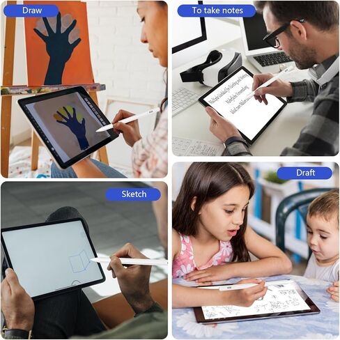 Stylus Pen for iPad 10th 9th 8th 7th 6th Generation, 15Mins Fast Charge for Apple iPad Pencil with Pencil Holder, for iPad Pro 11/12.9 inch, for iPad Air 5th/4th/3th Gen, for iPad Mini 6th/5th Gen in Kuwait