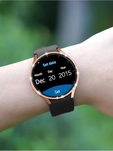 علبة Bling لـ Samsung Galaxy Watch Fe (2024) ، Galaxy Watch 5 و 4 شاشة واقي 40 مم ، غطاء الوجه الواقي من Bling Diamond مع فيلم زجاجي مقسى ، وردي+الذهب الوردي. in Saudi Arabia