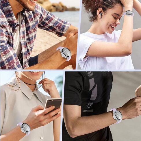 (2 عبوة) حالة وقائية لـ Garmin Lily 2 ، وهي عبارة عن مصد تغطية كامل للكمبيوتر مع واقي شاشة زجاجي مقسى ، قذيفة مقاومة للخدش مقاومة للصدمات لساعة Garmin Lily 2 Active Smart (Clear+Clear) in Kuwait