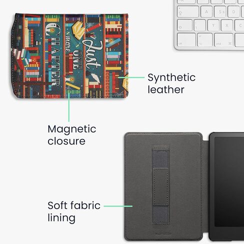 kwmobile Case Compatible with Pocketbook Verse/Verse Pro/Verse Color/Vivlio Light/Light HD Case - PU Cover w/Strap - Cosmic Nature Blue/Grey/Black in Saudi Arabia