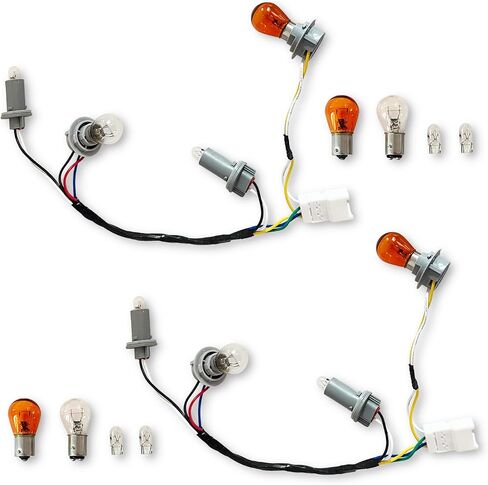 Headlight Wiring Harness Compatible with 2008 2009 2010 2011 2012 2013 2014 Silverado 1500 2500HD 3500HD, Front Lamp Socket Wire, Headlamp Harness Replace OEM 645-745 15841609 25962806 (2PCS) in Kuwait