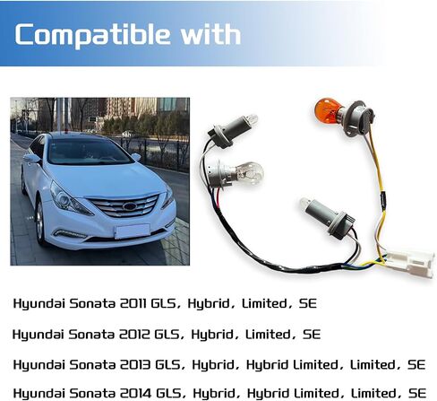 Headlight Wiring Harness Compatible with 2008 2009 2010 2011 2012 2013 2014 Silverado 1500 2500HD 3500HD, Front Lamp Socket Wire, Headlamp Harness Replace OEM 645-745 15841609 25962806 (2PCS) in Kuwait
