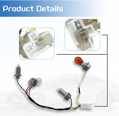 Headlight Wiring Harness Compatible with 2008 2009 2010 2011 2012 2013 2014 Silverado 1500 2500HD 3500HD, Front Lamp Socket Wire, Headlamp Harness Replace OEM 645-745 15841609 25962806 (2PCS) in Kuwait