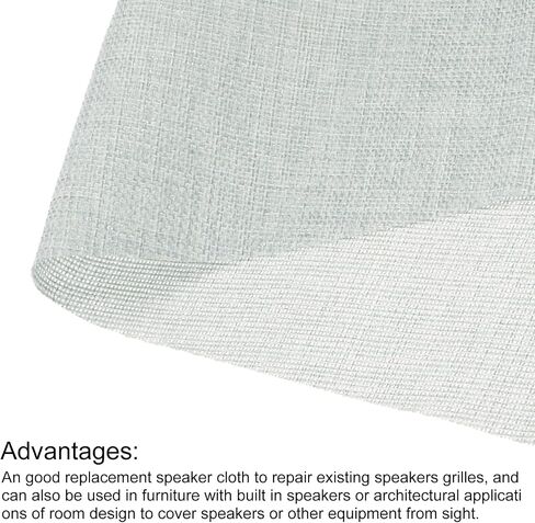 uxcell Light Gray Speaker Mesh Grill Cloth (not Cane Webbing) Stereo Box Fabric Dustproof Cloth 35cm x 150cm 13.8 Inches x 59 Inches in Saudi Arabia
