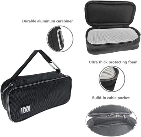Travel and Storage Carrying Case Bag for Bose Soundlink Flex Speaker(Enjoy Music Without Taking The Speaker from The Bag,Water Repellent,Good Protection,Black) in Saudi Arabia