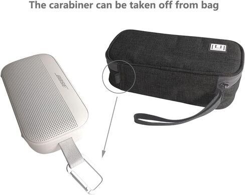 Travel and Storage Carrying Case Bag for Bose Soundlink Flex Speaker(Enjoy Music Without Taking The Speaker from The Bag,Water Repellent,Good Protection,Black) in Saudi Arabia