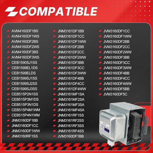 New WB27X10682 Magnetron RM269 for GE Microwave Oven Repair Part Replace WB27X10559 1086312 2M319J 2M219J Magnetron (Silver) in Saudi Arabia