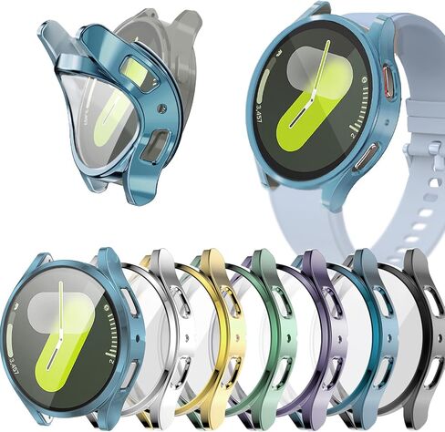 6Pack Compatible with Samsung Galaxy Watch 7 40mm 44mm Case Screen Protector, Soft TPU Face Cover Full Protective Bumper for Samsung Watch 7 44mm Bands Accessories (44mm, 6 Colors-1) in Saudi Arabia