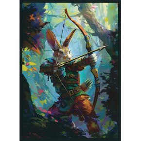 Rabbit Archer Card Game Sleeves - 100 Pack - Compatible with MTG and Other TCGs - Perfect for MTG Bloomburrow Decks