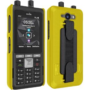 Case Compatible with Sonim XP5PLUS (XP5900) (Knob and No Knob Versions), Protective Shell Case with Handstrap, Kickstand and Screen Protector (Black)