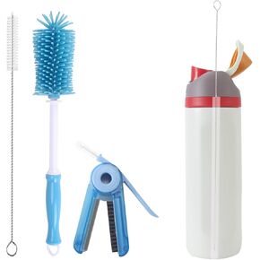 3 حزمة ماء منظف زجاجة ماء لـ Owala 24oz/32oz/40oz ، وفرشاة Owala ومنظف القش ، ومنظف القش متوافقًا مع زجاجة ماء Owala ، وملحقات Owala