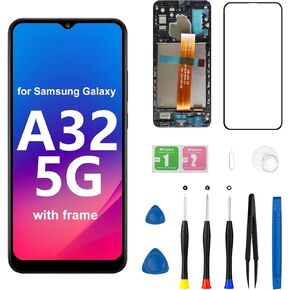 for Samsung Galaxy A32 5G Screen Replacement Kit with Frame s326dl a326u a326a a326b a326w LCD Touch Display Digitizer 6.5 inch