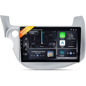Car Radio Stereo for Honda Fit 2008-2013: Upgrade 5G-WIFI 10 Inch 1280*800 IPS Touch Screen Head Unit - Android 12 Wireless Carplay Android Auto GPS Bluetooth DSP RDS FM Mirror Link Backup Camera SWC