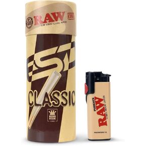 RAW Phoenix Classic Lighter Bundle With RAW Classic King Size Pre Rolled Cones - 50 Pack