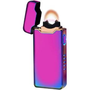 Rechargeable Lighter High Power Dual Arc Lighter, Windproof, USB Convenient Charging, with LED Battery Indicator (Color)