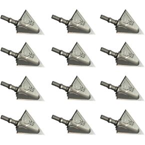 3 Blades Hunting Broadhead 100 Grain Archery Arrow Screw-in Arrow Heads Arrow Tips Compatible with Traditional Bows and Compound Bow