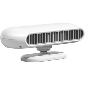 Car Fan,USB Portable Bladeless,Cooling 4-Speed Electric with Free Angle Adjustment,Rechargeable 2400mAh Lithium Battery,Paste Fixation,Blue Auto Fan for SUV/RV/Vehicles