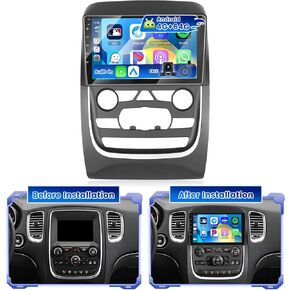 [4+64G] Hikity Car Radio for Dodge Durango 2014 2015 2016 2017 2018 2019 2020, 9 Inch Touch Screen Stereo GPS WiFi Bluetooth Backup Cam Mic