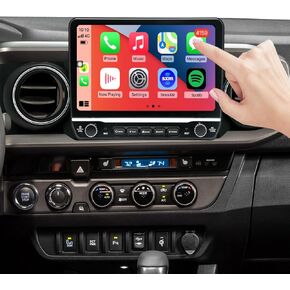 لترقية راديو Toyota Tacoma ، FIT 2016-2023 ، 10.1 "Qled Touch Screen و 4G LTE و Android 8 Core CPU ، Carplay Android جاهزة ، حافظ على OEM SWC