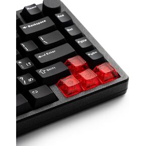 XVX Black Clear Keycaps ، CRISTAL CRISTAL TRAMPRENT CEY CAPS ، PC Material Custom DIY Keyboard Capts ، Candy Keycap Cheer profile keycaps for MX Switches Mechanical Keyboard (49pcs)