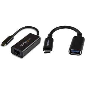 StarTech.com USB-C to Gigabit Ethernet Adapter and USB-C to USB Adapter Bundle