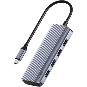 Cudy UH500 USB C Hub for Laptop/PC, Gigabit USB 3.2 Multiport Adapter, 4K HDMI 30Hz, Compatible with Mac/Windows/Linux Systems, Charging Supports