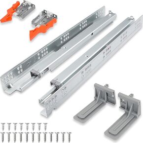 Buy 5 Pairs Under Mount Drawer Slide 21" for 1/2 and 5/8 inch Bundle with Rear Mount & SAVE $14.99