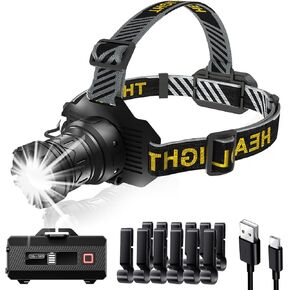 Climber S1 USB Rechargeable LED Headlamp, Bright 1080 Lumen CREE Flashlight with Red Light, Ideal for Camping, Outdoors, and Hard Hat Use, Zoomable and IPX67 Waterproof