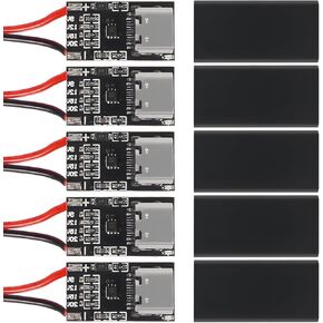 5-Piece Set of Type-C PD3.0 QC Trigger Board USB-C PD QC 5V 9V 12V 15V 20V DC Fixed Voltage Power Trigger Module 5A with QC Trigger Housing for Household Electronics